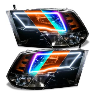 Dodge Ram 2500 Headlight Halo Kit - ORACLE Lighting - RGB+A Switchback - 2010